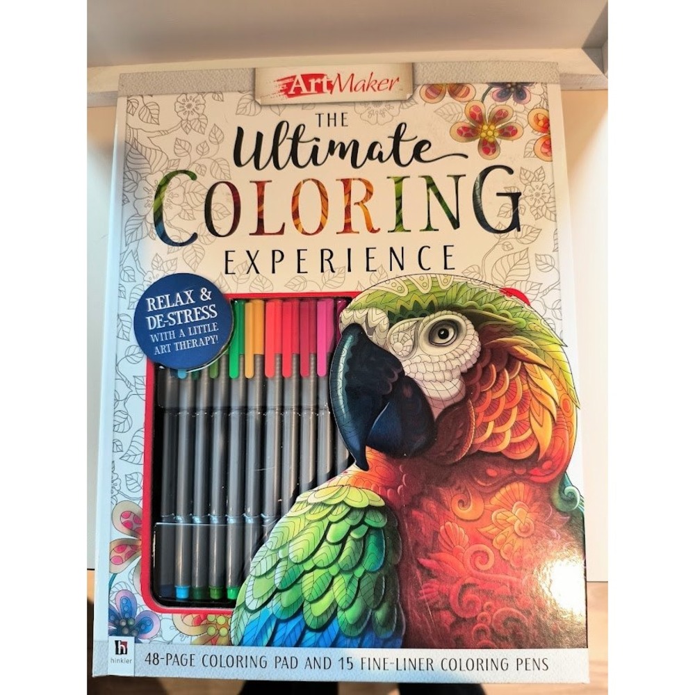 ArtMaker Ultimate‎ Coloring Experience 48 Page Coloring Pad 15 Fine Liner Pens